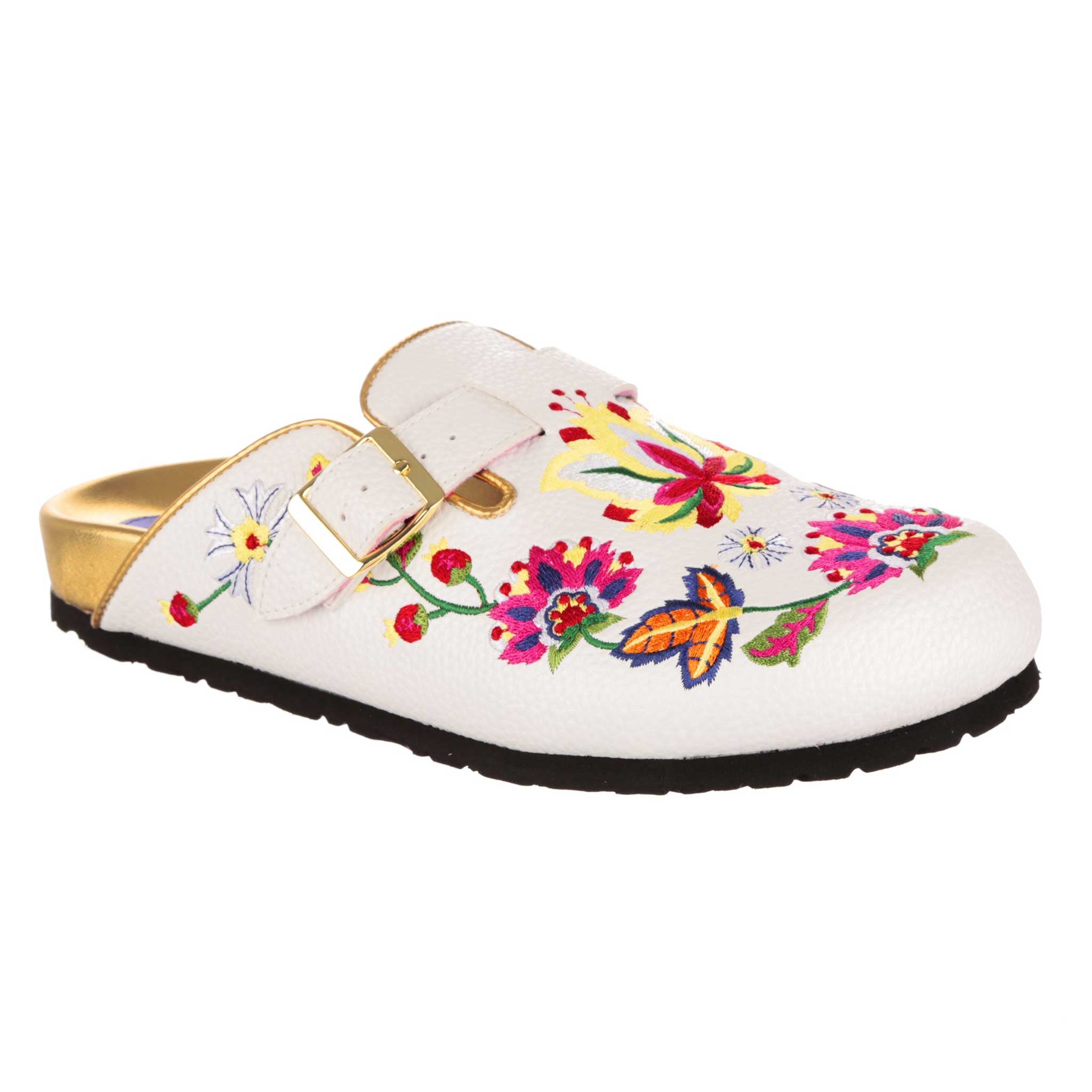 Growing Free White Slip On Slider Sandals Irregular Choice