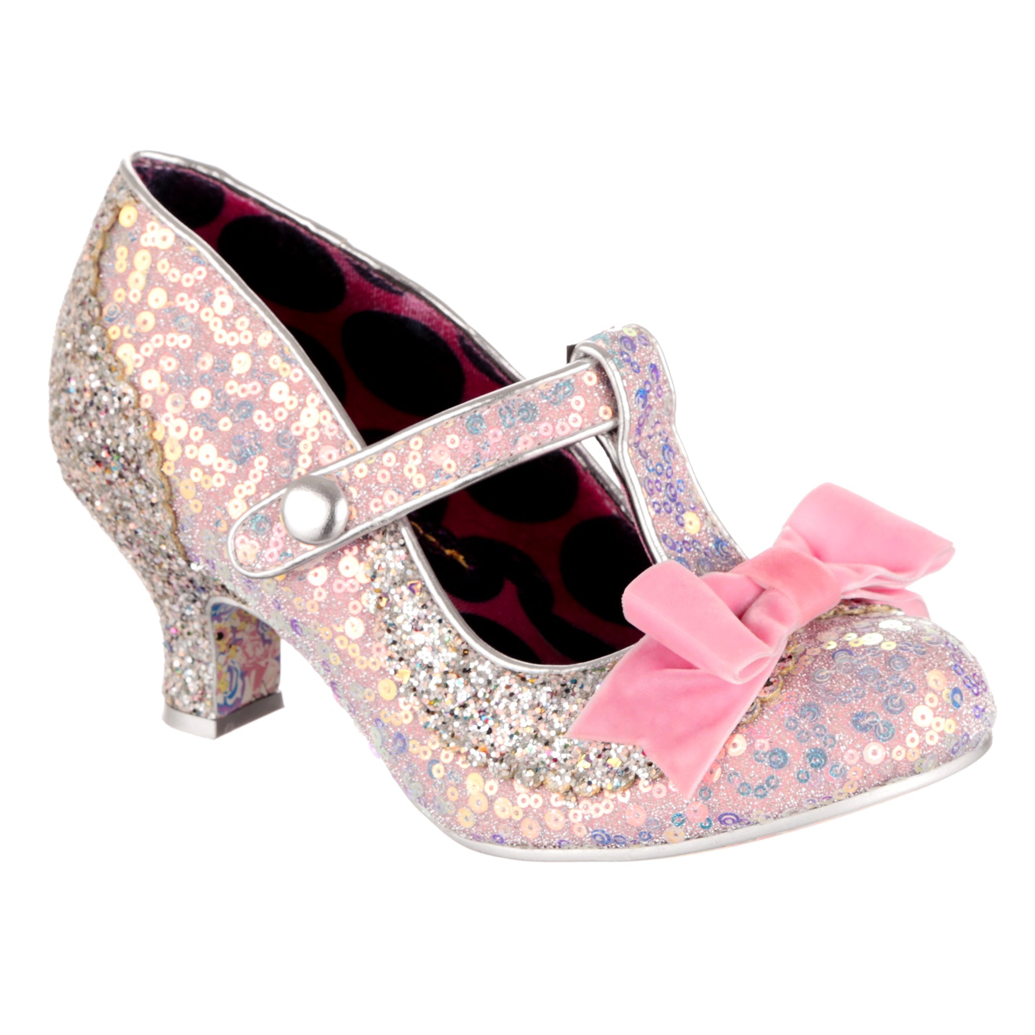 Eccentric Evening Wide Fit Pink Heels Iconic by Irregular Choice