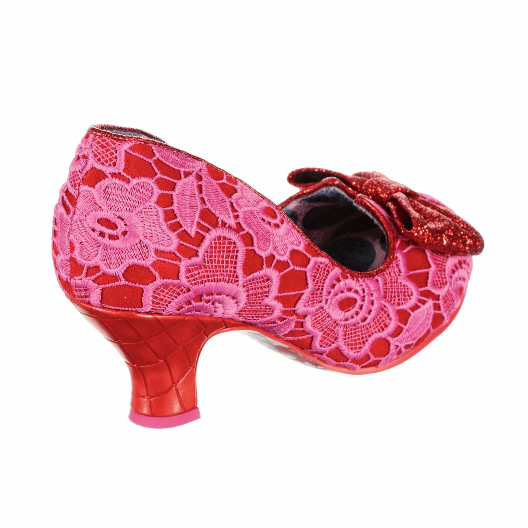 Dazzle Razzle Wide Fit Mid Heel Shoes Iconic by Irregular Choice