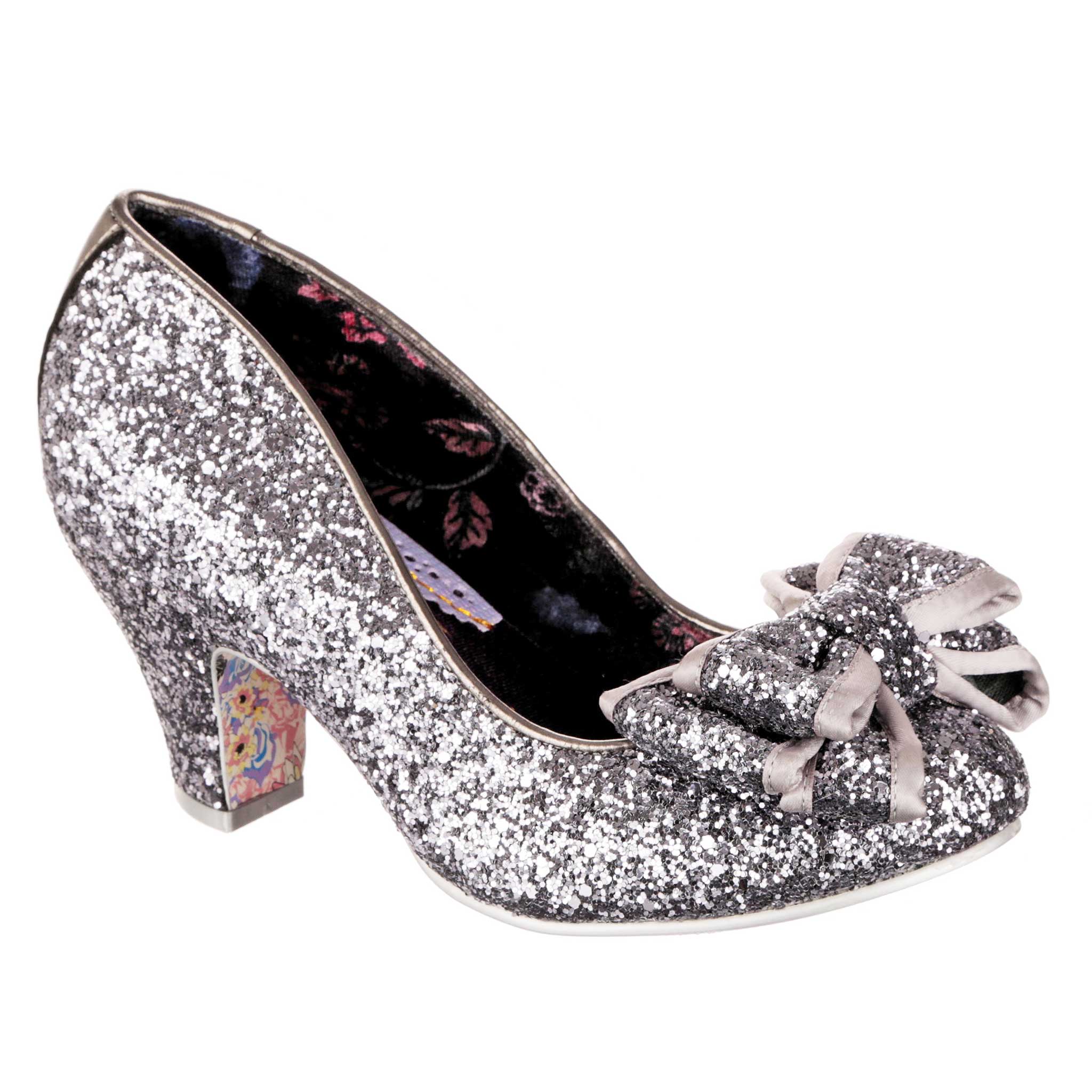 Silver glitter pumps on sale