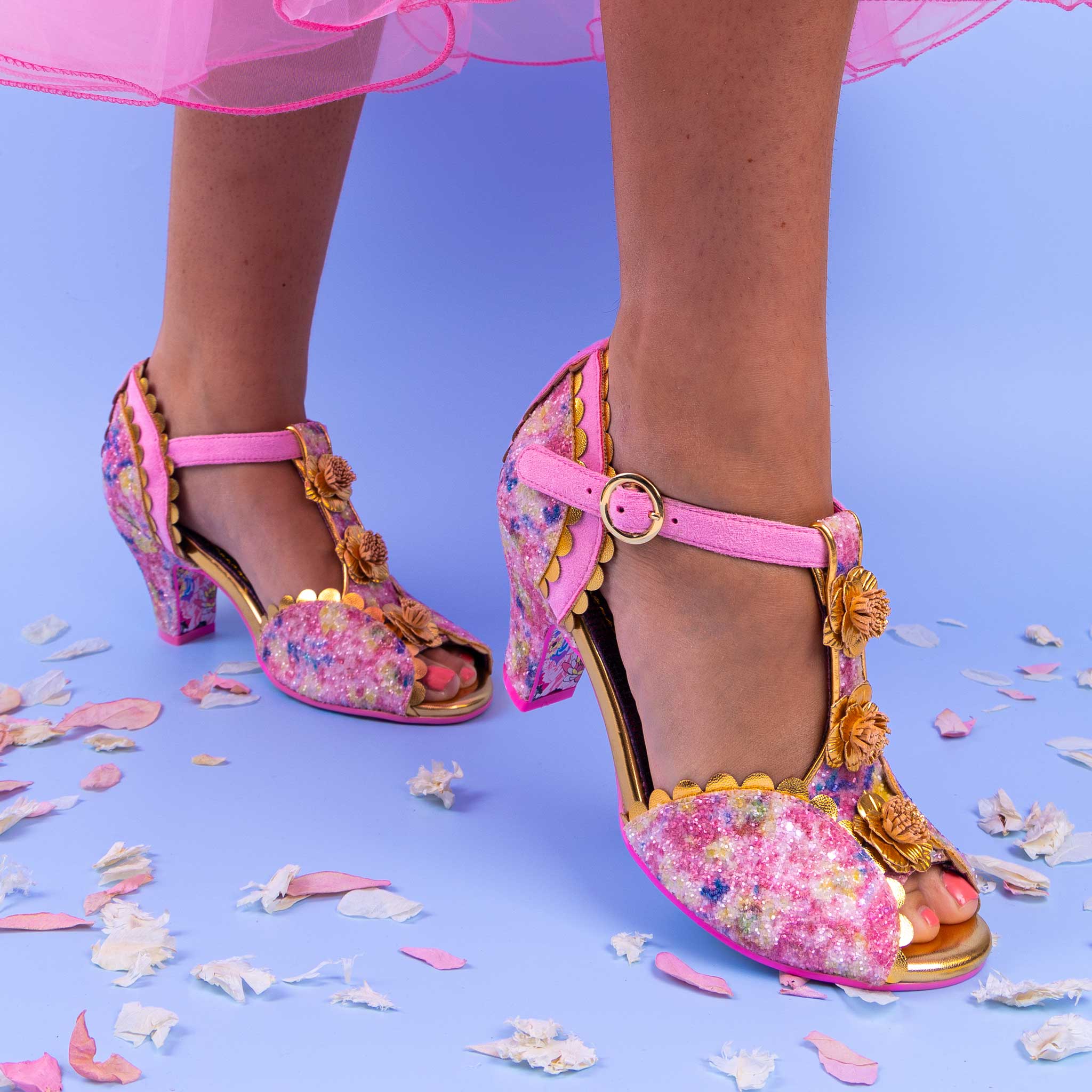 Feeling Thorny Pink T Bar Heels Iconic by Irregular Choice