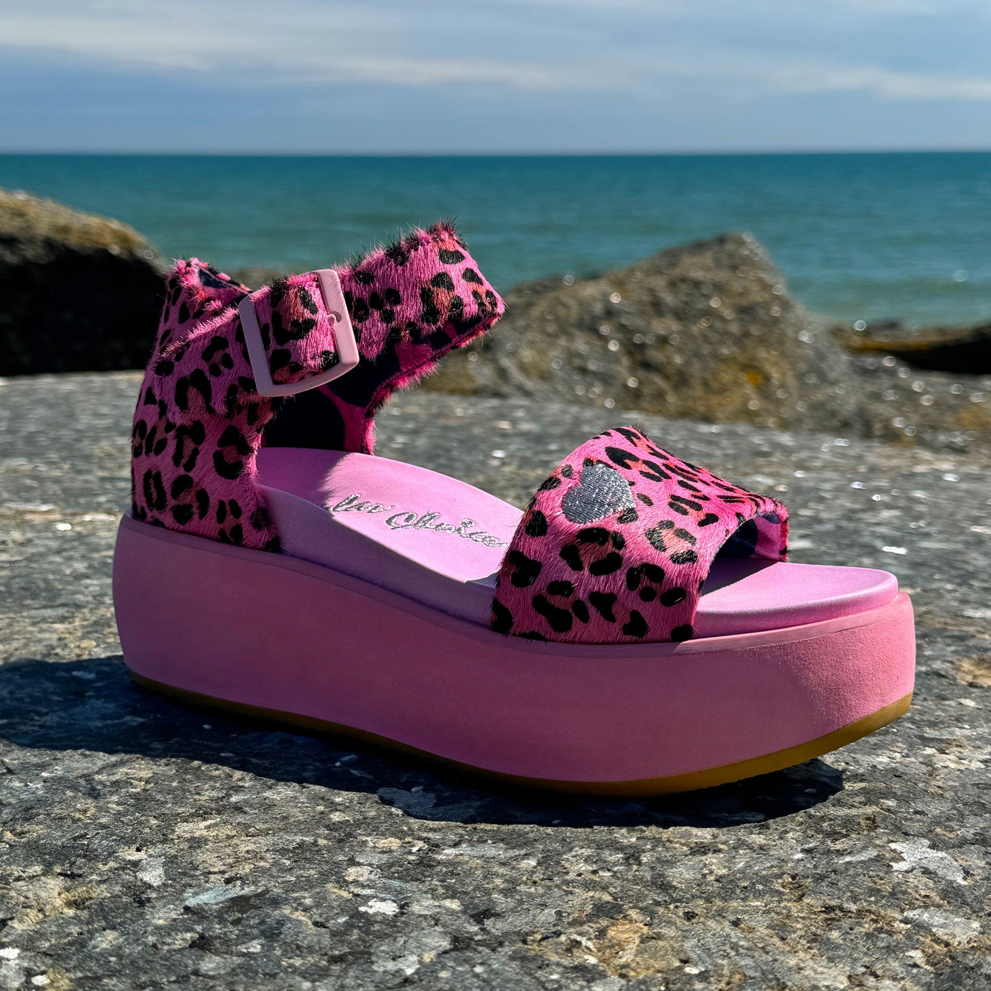 Pastel Pastille Pink Leopard Sandals Iconic by Irregular Choice