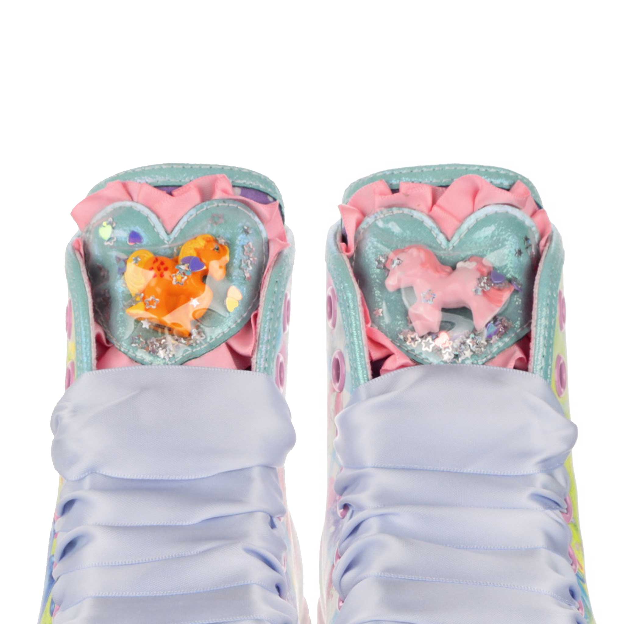 Irregular Choice X My Little Pony Hi Top Trainers 80s Style Pastel Lace Up Sneakers Shoes Field Frolick