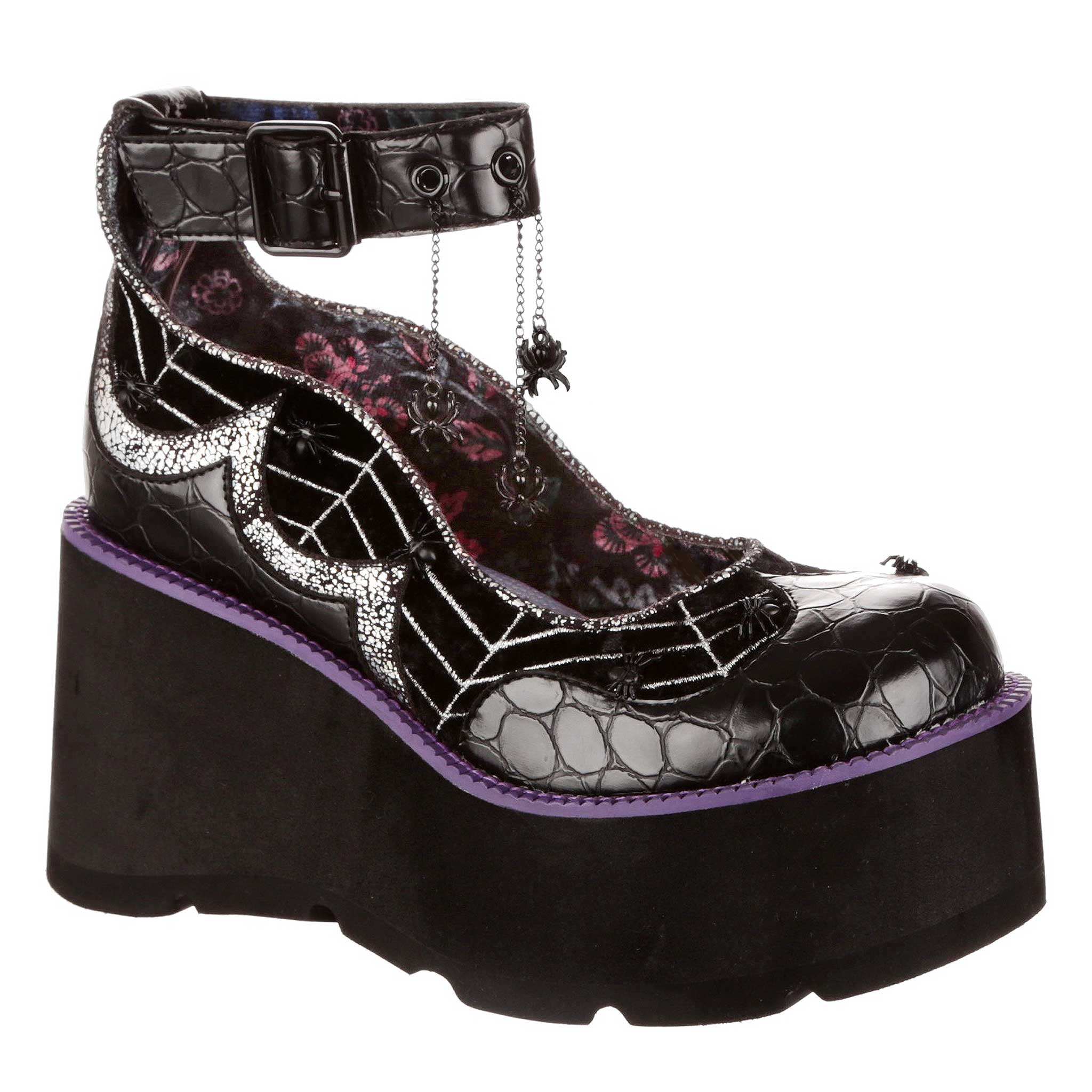 Spiderweb offers High Top Canvas Shoes,spring goth footwear,spiders shoes