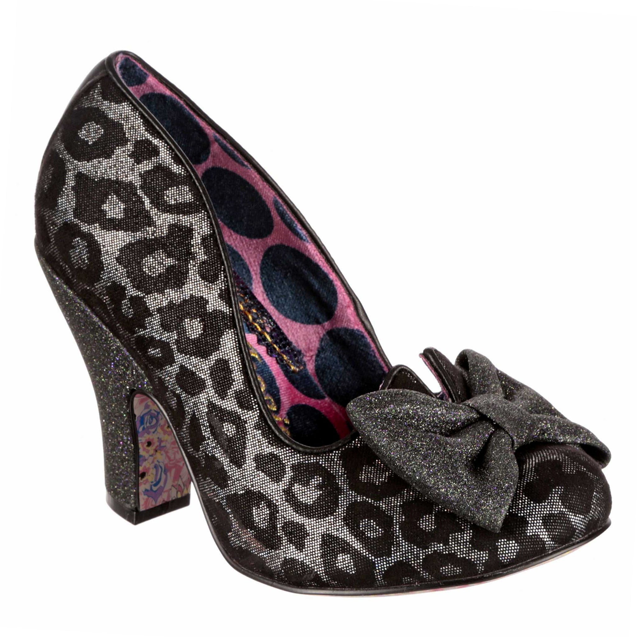 Just In Time Wide Fit Leopard Print High Heels Iconic by Irregular Choice