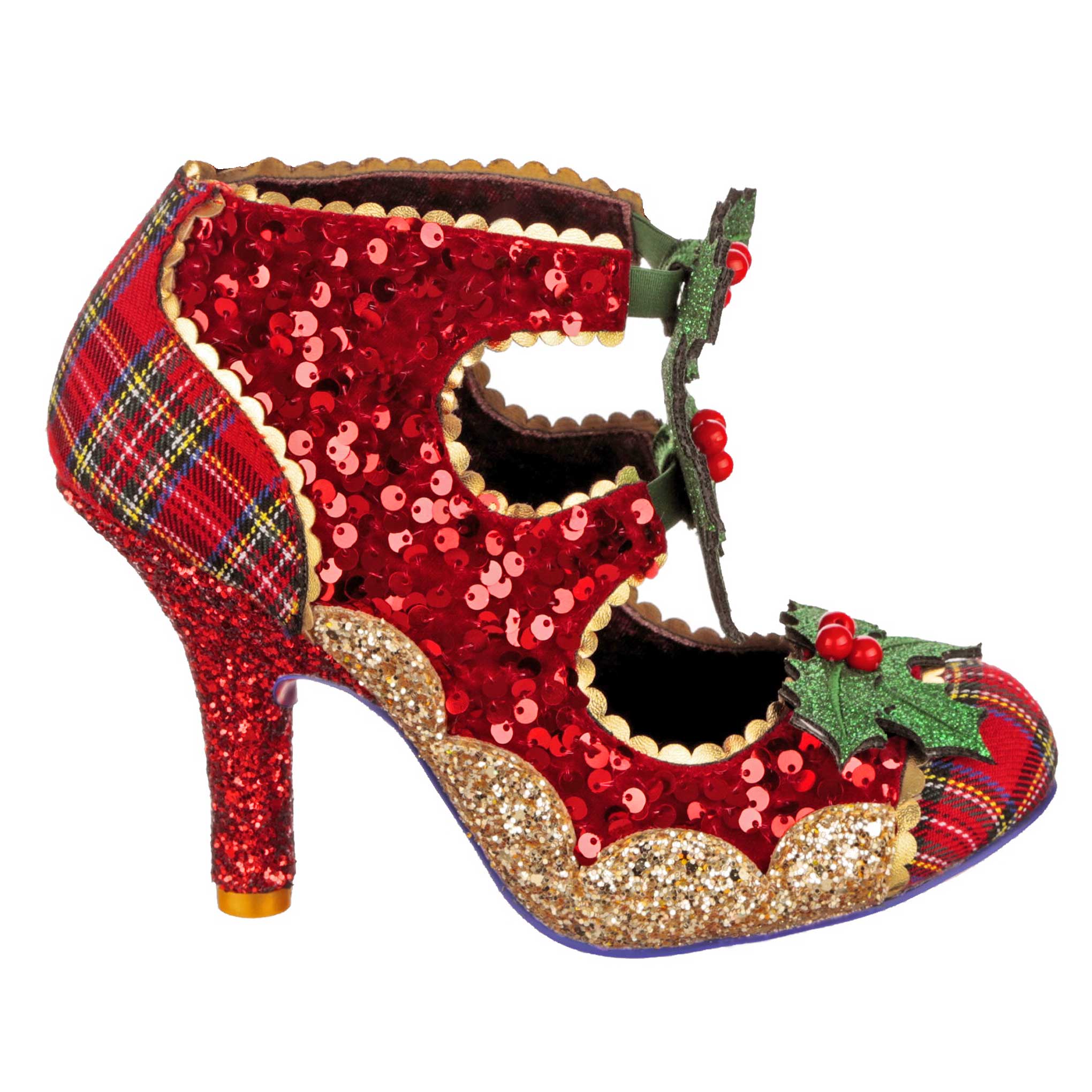 Holly Jolly High Heel Tartan Shoes Irregular Choice