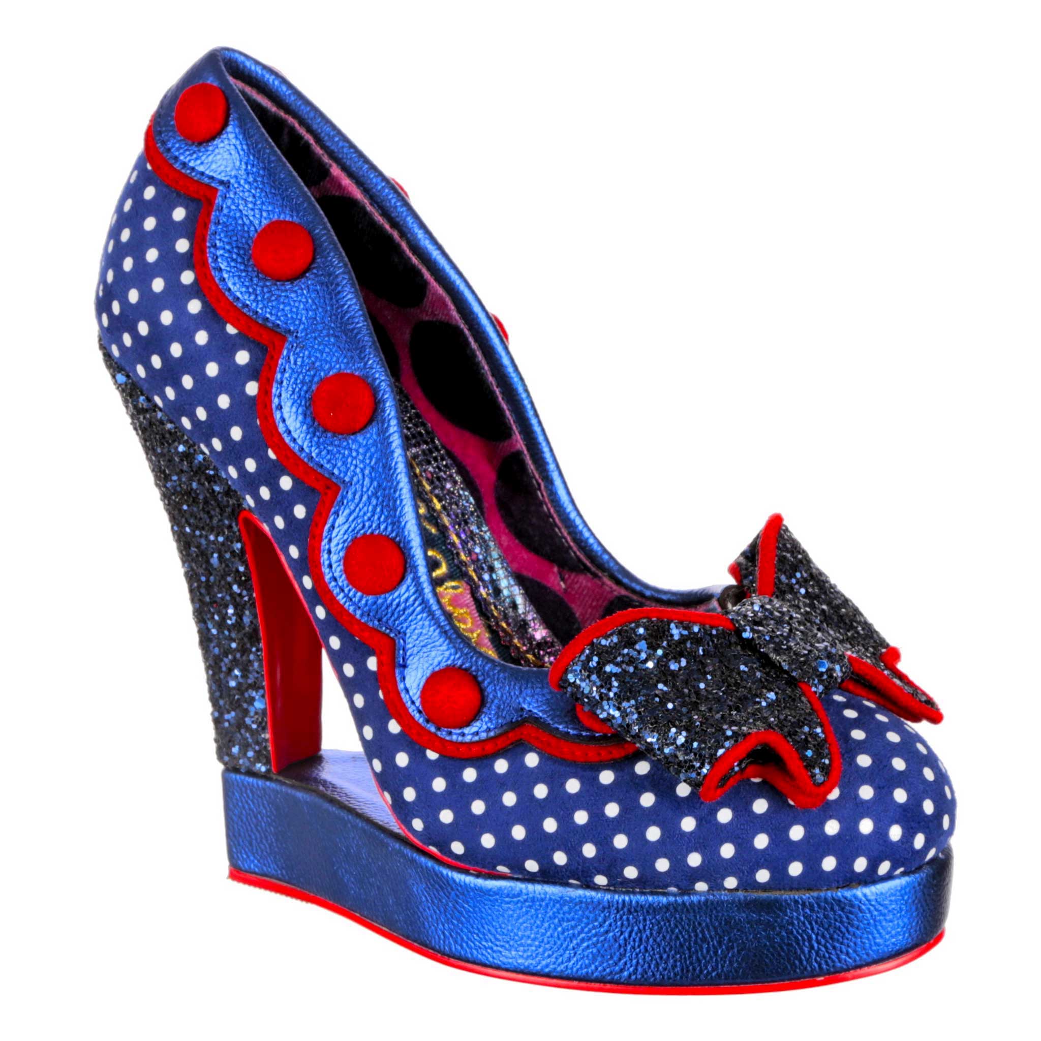 Queenie Cut Out Wedge High Heels Iconic by Irregular Choice