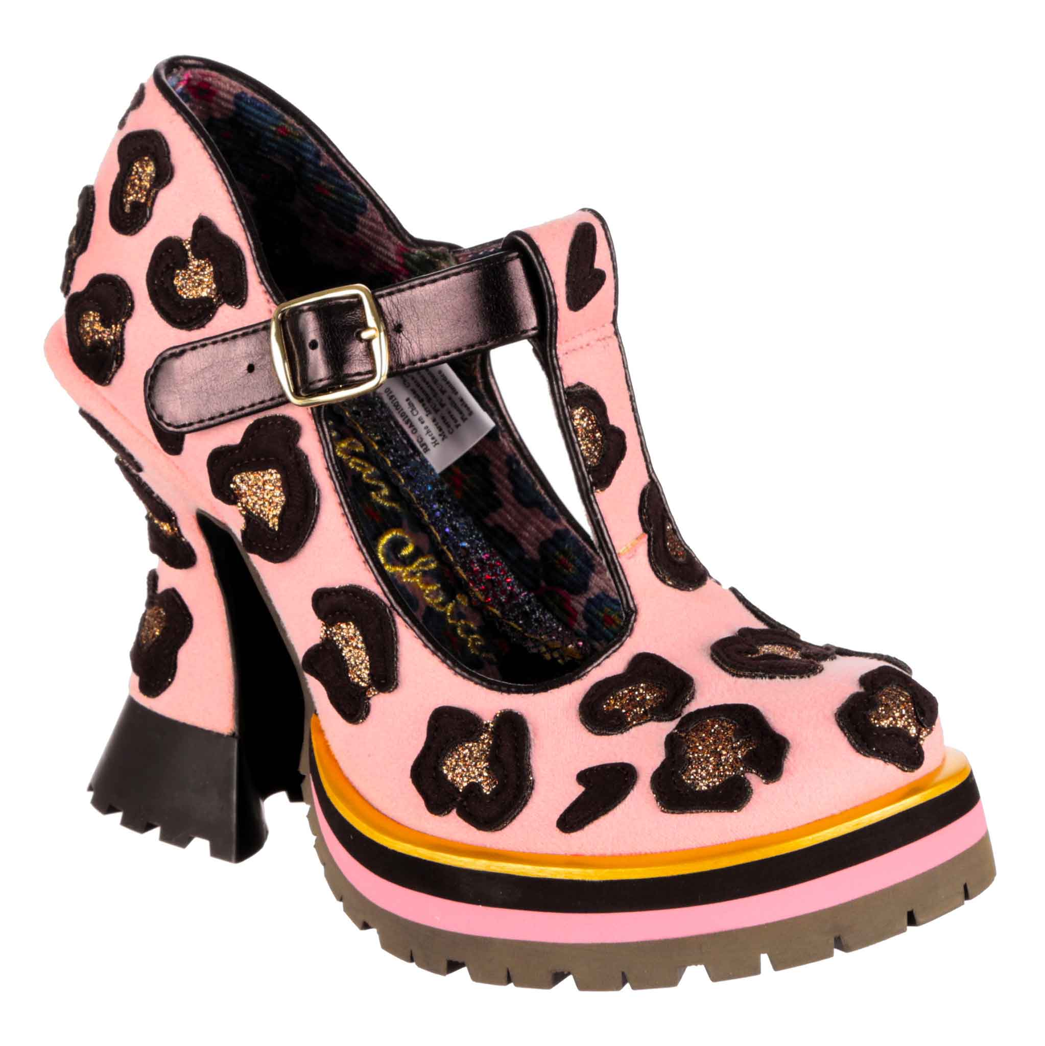 Irregular choice leopard print shoes on sale