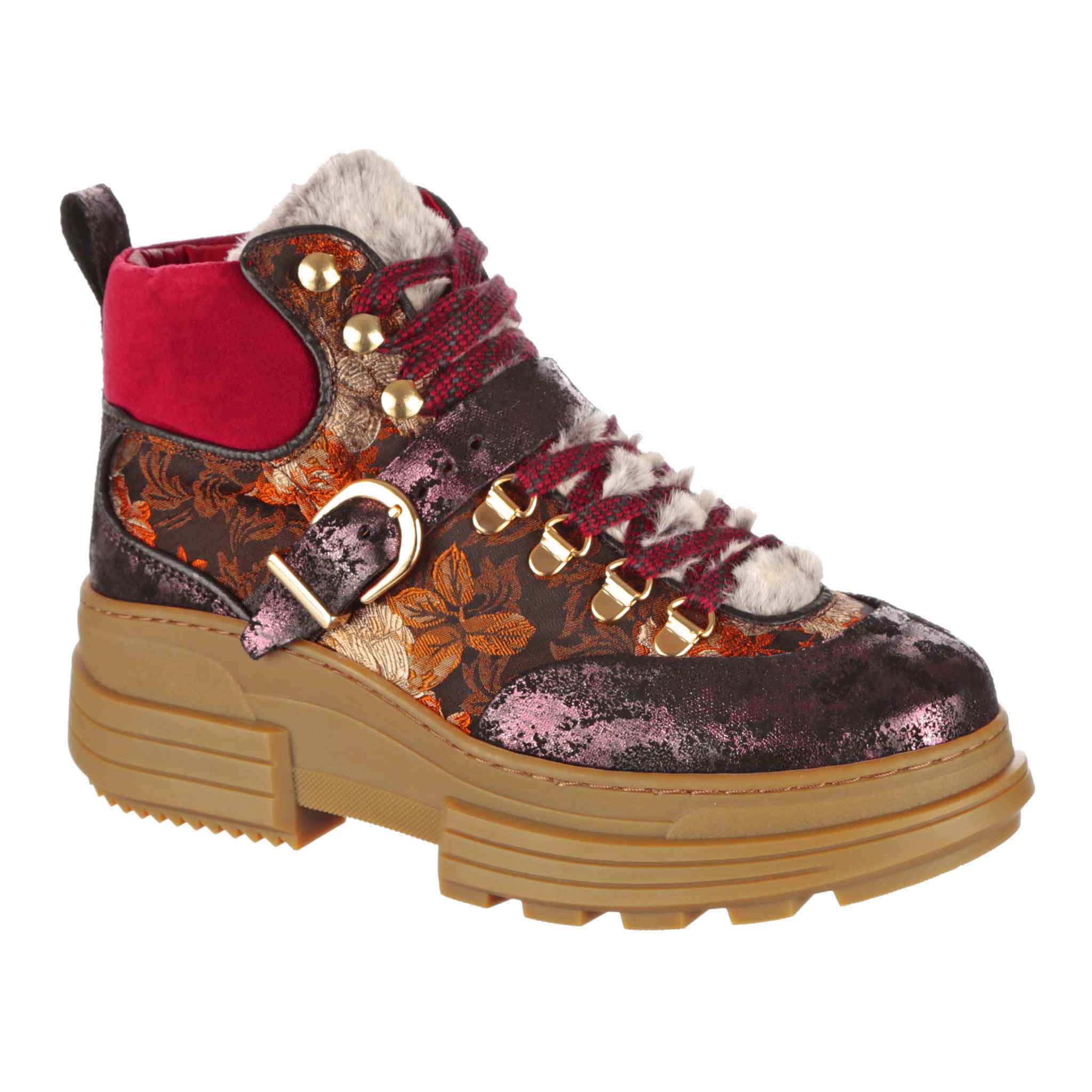 Hiking boots red deals laces womens