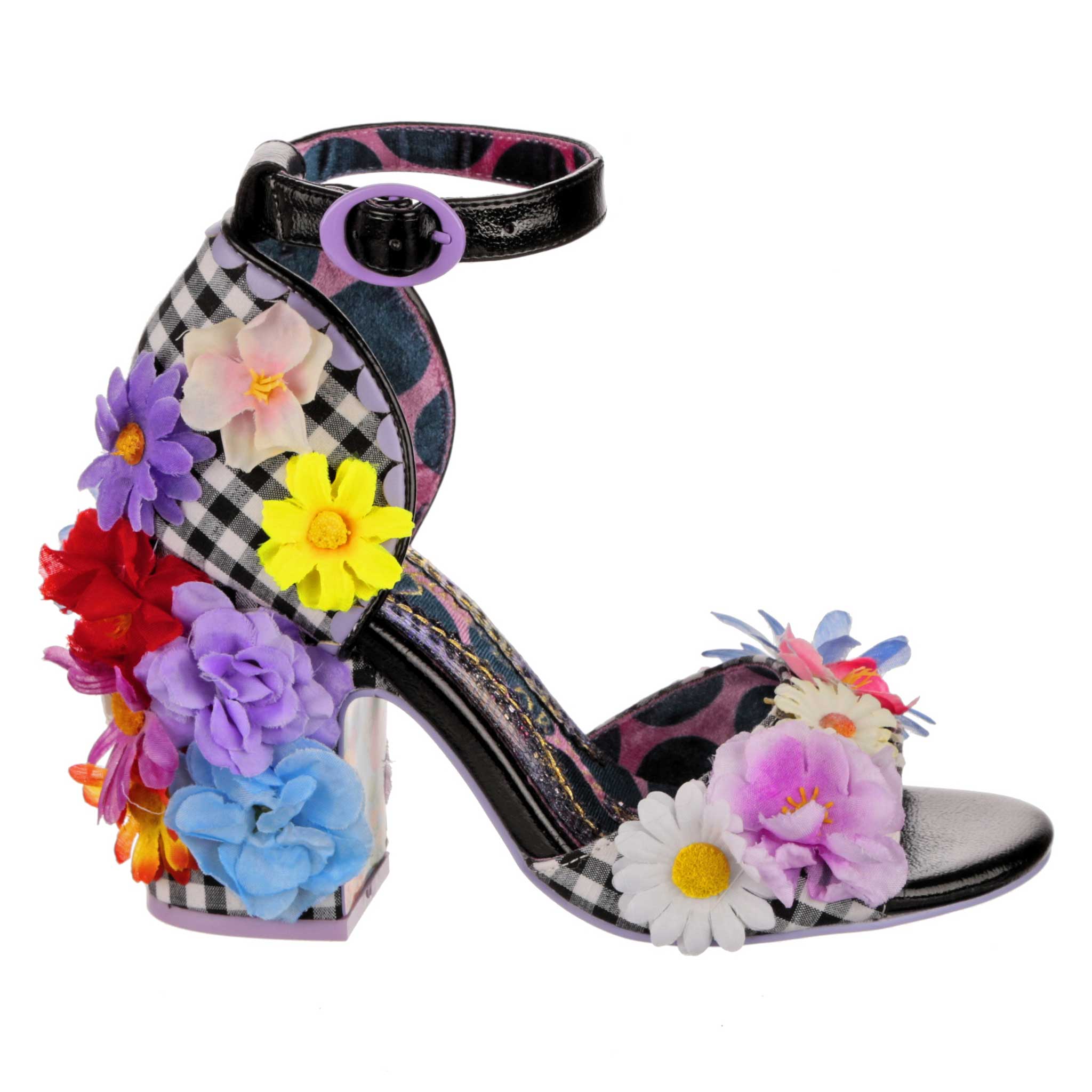 Pretty Petal Black Floral High Heels Irregular Choice