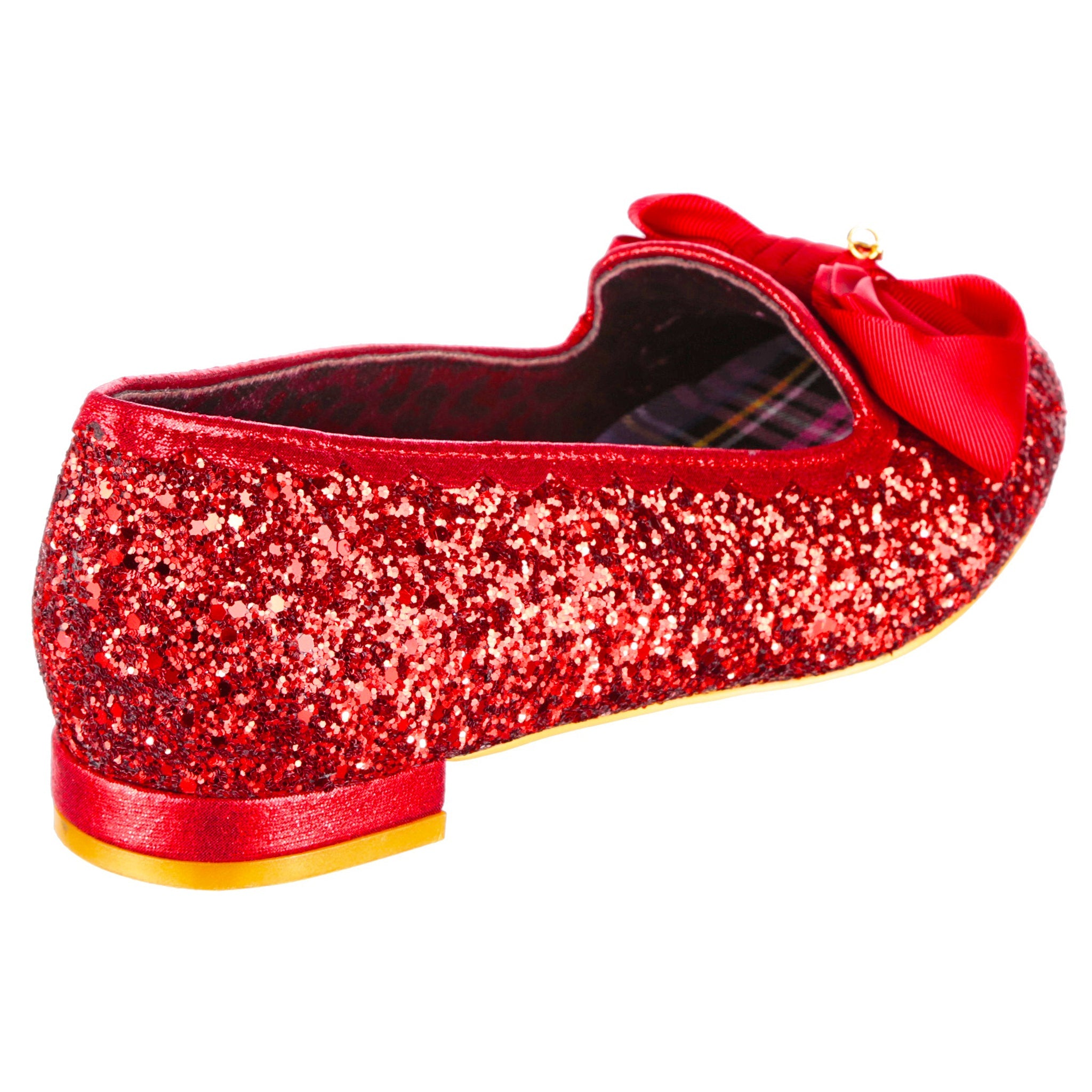 Red flat store shoes wide fit