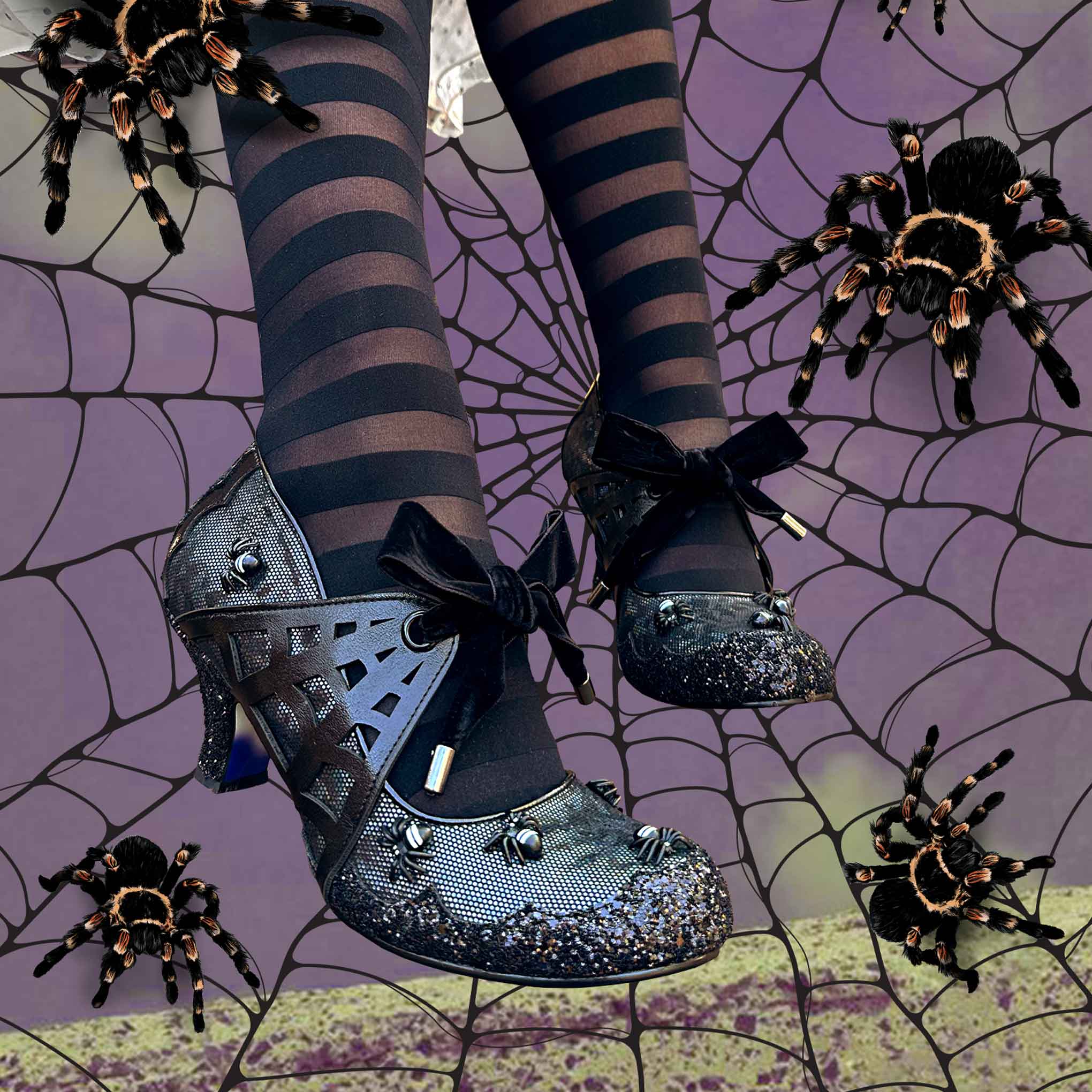 Black Widow Halloween Shoes Irregular Choice