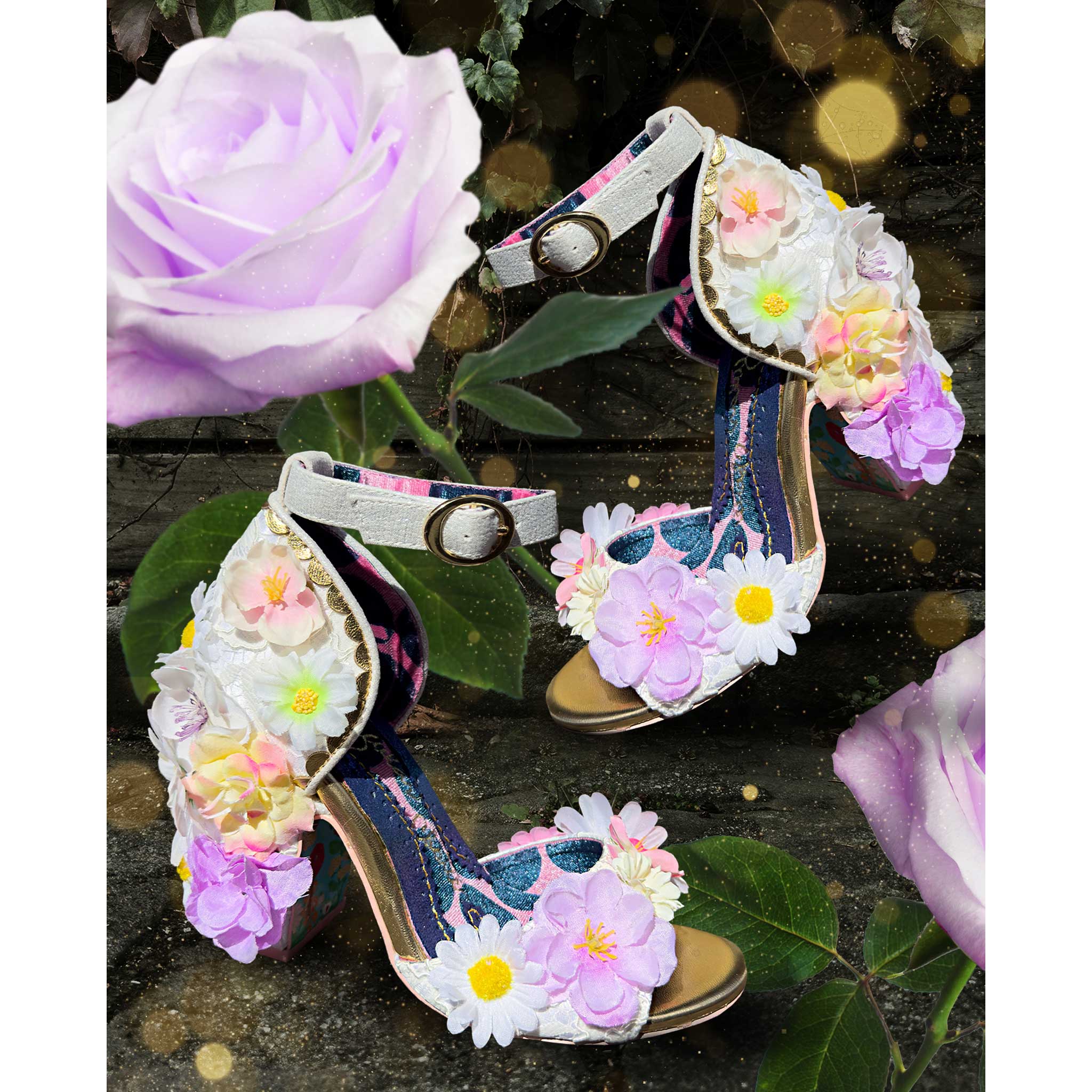 3d floral heels hotsell