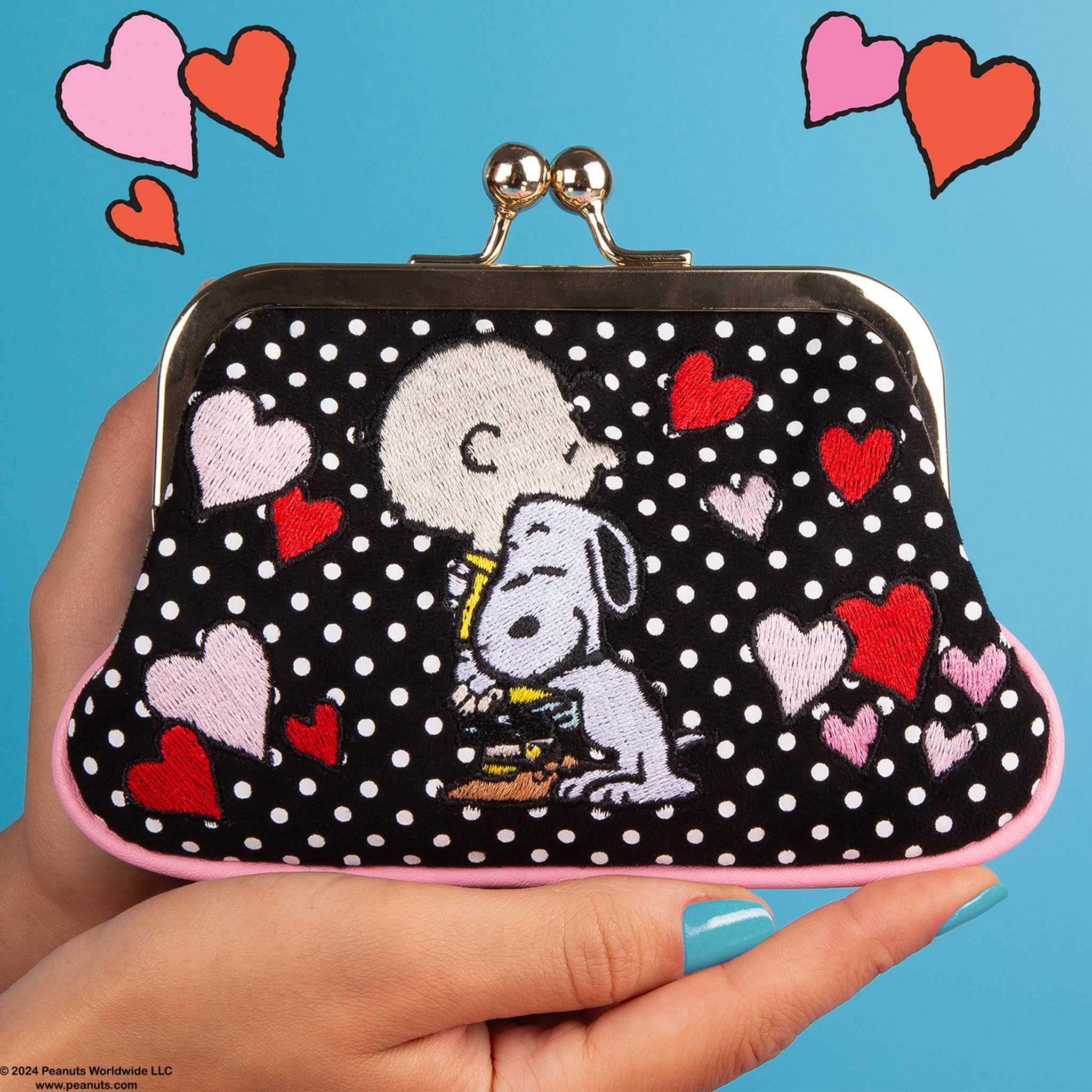 Irregular Choice Peanuts Snoopy Charlie Brown Comic Embroidered Snap Close Coin Purse A Beautiful Life