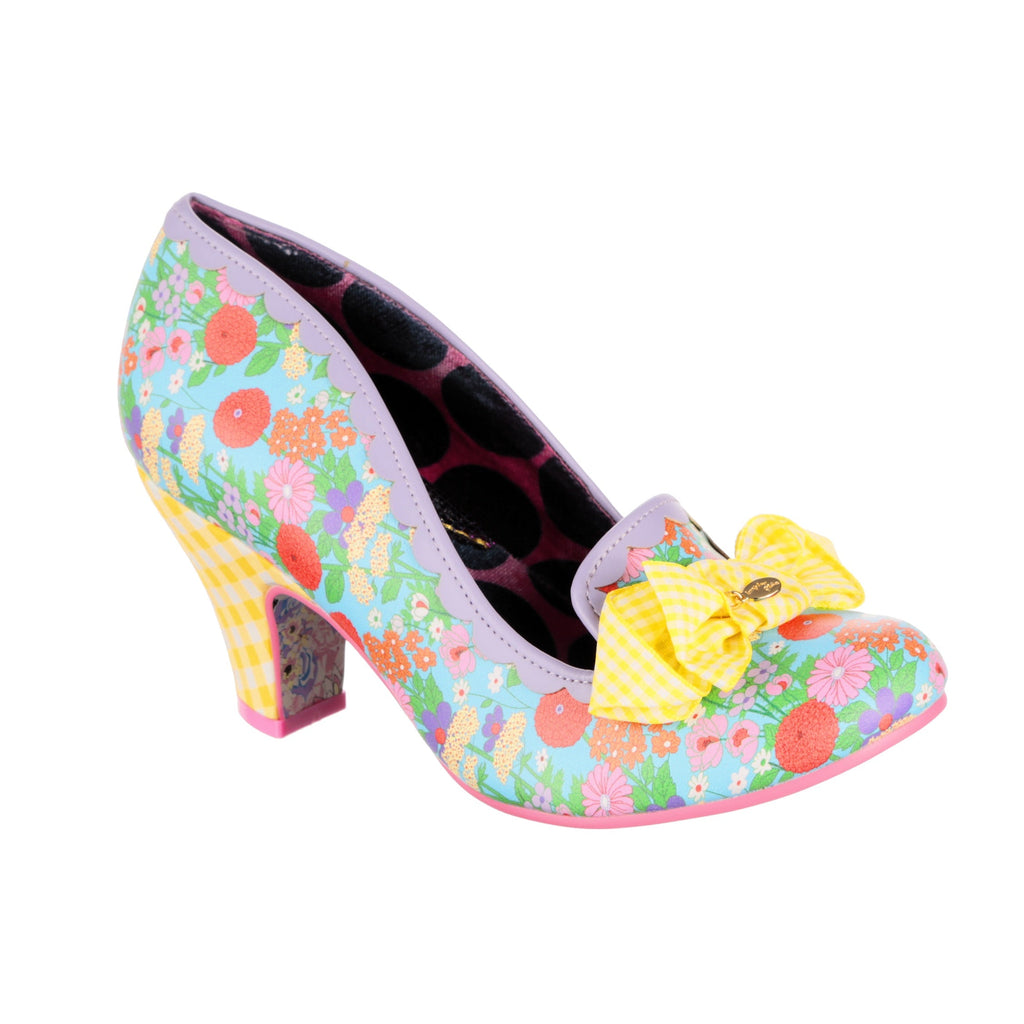 Kanjanka Floral Slip On Mid Heels Iconic by Irregular Choice